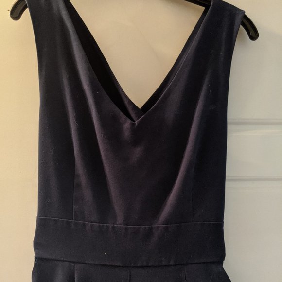 Navy Open-back Jumpsuit - Picture 2 of 12